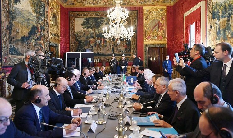 Azerbaijani, Italian presidents held expanded meeting