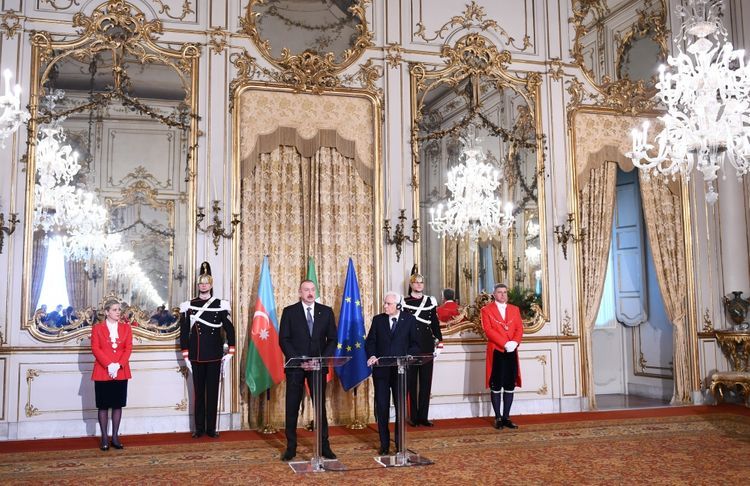 Azerbaijani, Italian presidents made press statements  - UPDATED