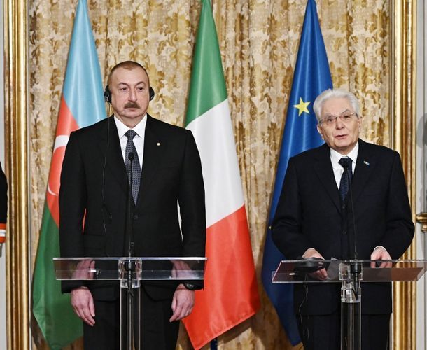 Azerbaijani, Italian presidents made press statements  - UPDATED