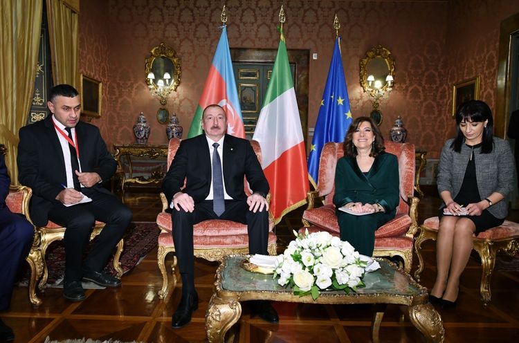 Президент Азербайджана Ильхам Алиев встретился с председателем Сената Италии - ОБНОВЛЕНО