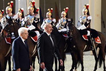 Prezident İlham Əliyevin Romada rəsmi qarşılanma mərasimi olub