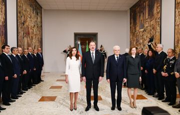 Prezident İlham Əliyevin Romada rəsmi qarşılanma mərasimi olub