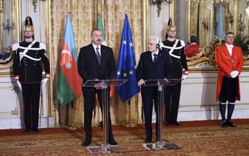 Azərbaycan və İtaliya prezidentləri mətbuata bəyanatlarla çıxış ediblər  - YENİLƏNİB