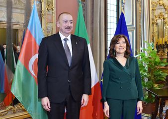 Azərbaycan Prezidenti İlham Əliyev İtaliya Senatının Sədri ilə görüşüb