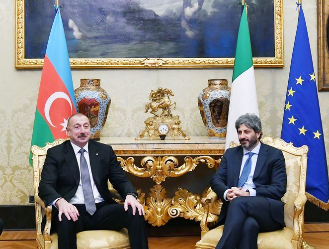 Президент Азербайджана встретился с председателем Палаты депутатов Италии  - ФОТО - ОБНОВЛЕНО