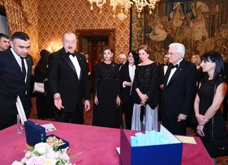 Romada Azərbaycan Prezidentinin şərəfinə dövlət ziyafəti verilib - YENİLƏNİB