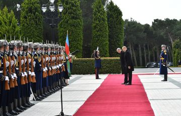 Rəcəb Tayyib Ərdoğanın rəsmi qarşılanma mərasimi olub