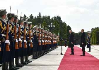 Rəcəb Tayyib Ərdoğanın rəsmi qarşılanma mərasimi olub