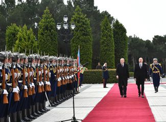 Rəcəb Tayyib Ərdoğanın rəsmi qarşılanma mərasimi olub