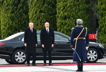 Rəcəb Tayyib Ərdoğanın rəsmi qarşılanma mərasimi olub