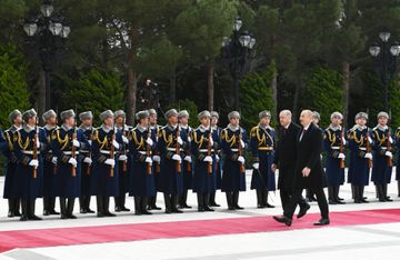 Rəcəb Tayyib Ərdoğanın rəsmi qarşılanma mərasimi olub