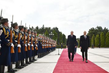 Rəcəb Tayyib Ərdoğanın rəsmi qarşılanma mərasimi olub