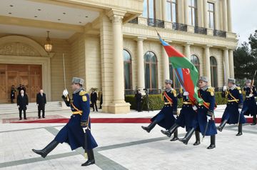 Rəcəb Tayyib Ərdoğanın rəsmi qarşılanma mərasimi olub