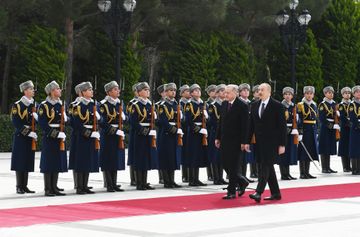 Rəcəb Tayyib Ərdoğanın rəsmi qarşılanma mərasimi olub
