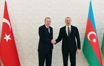 Rəcəb Tayyib Ərdoğanın rəsmi qarşılanma mərasimi olub