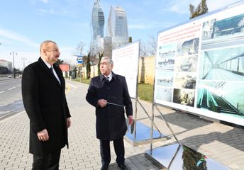 Prezident İlham Əliyev Bakıda yeraltı piyada keçidinin açılışında iştirak edib - YENİLƏNİB