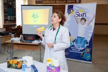 "Sun" kağız markası məktəblərdə gigiyena tədrisinə start verib - FOTO
