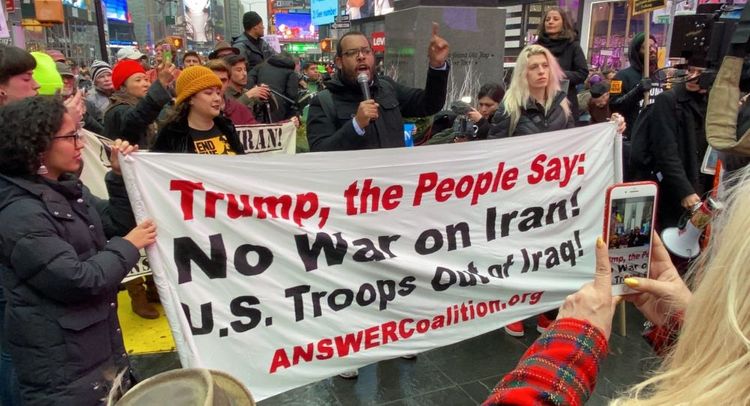 American strike in Iraq prompts anti-war protests in U.S. cities