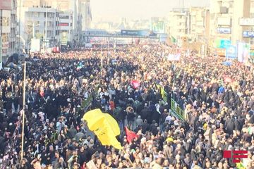 Tehranda Qasım Süleymani ilə vida mərasimi keçirilir - YENİLƏNİB