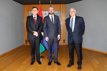 Liviya Milli Barışıq Hökumətinin lideri Aİ Şurasının prezidenti ilə görüşüb