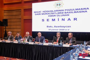 Parlament seçkilərilə əlaqədar müraciətlərə baxılmasına həsr olunan seminar keçirilib