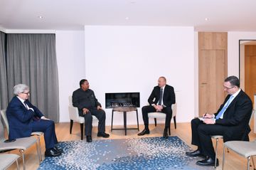 Davosda Prezident İlham Əliyev ilə OPEC-in baş katibi Məhəmməd Barkindonun görüşü olub
