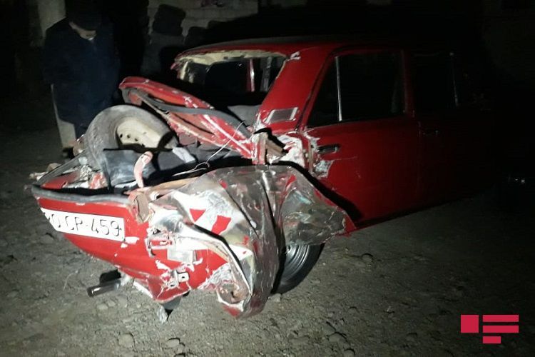 Car collided with train in Azerbaijan