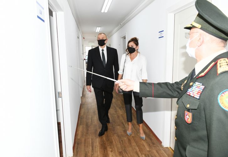 President Ilham Aliyev and first lady Mehriban Aliyeva attended the inauguration of modular hospital for treatment of coronavirus patients opened in Khatai district of Baku - UPDATED