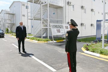 Prezident İlham Əliyev və Mehriban Əliyeva Bakıda modul tipli hospitalın açılışında iştirak ediblər  - YENİLƏNİB - 1