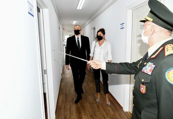 Prezident İlham Əliyev və Mehriban Əliyeva Bakıda modul tipli hospitalın açılışında iştirak ediblər  - YENİLƏNİB - 1