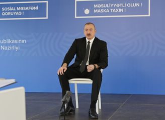 Prezident İlham Əliyev və Mehriban Əliyeva Bakıda modul tipli hospitalın açılışında iştirak ediblər  - YENİLƏNİB - 1