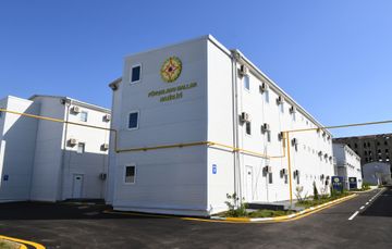 Prezident İlham Əliyev və Mehriban Əliyeva Bakıda modul tipli hospitalın açılışında iştirak ediblər  - YENİLƏNİB - 1