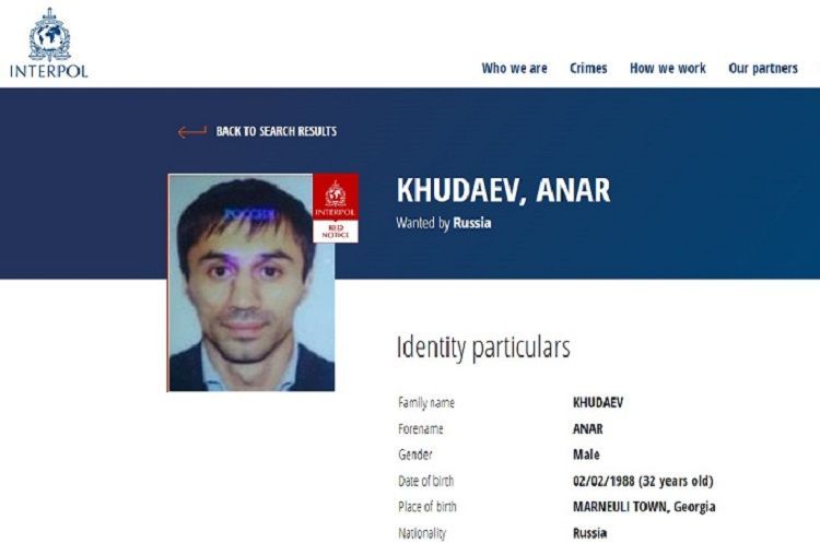 Россия объявила в международный розыск азербайджанца, обвиняемого в убийстве