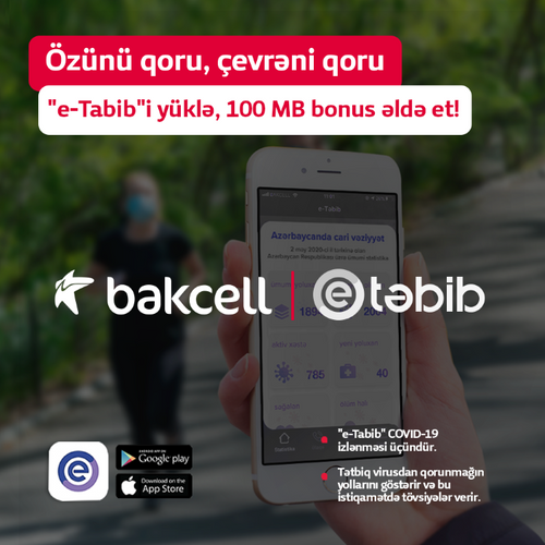 "Bakcell" "e-Tabib" əlavəsinin əsas funksionalını abunəçiləri üçün pulsuz edib ®