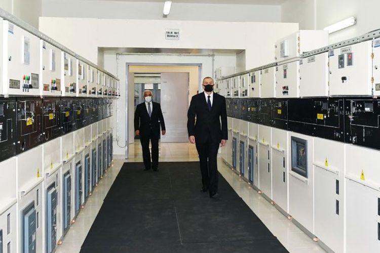 President Ilham Aliyev inaugurated newly renovated “8th km” substation owned by AzerEnergy OJSC in Nizami district, Baku