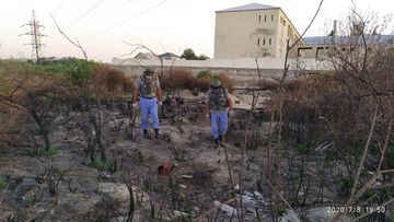 Sumqayıtda yanacaqdoldurma məntəqəsinin yaxınlığında çox sayda patron tapılıb - FOTO