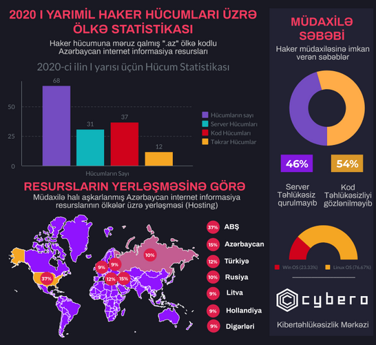 Azərbaycan domenində 68 veb-sayta haker müdaxiləsi qeydə alınıb