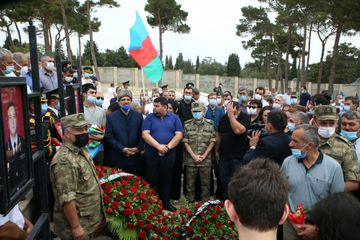 MN: Şəhid zabitlərimizlə vida mərasimi keçirilib