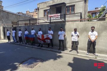 Protest held in front of Armenian Embassy in Tbilisi - PHOTO