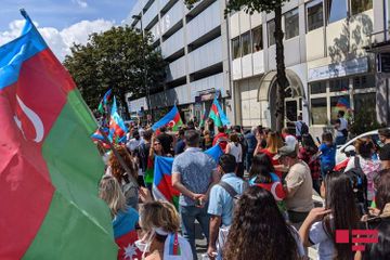 Protest action against Armenian military provocation held in Dusseldorf, Germany - PHOTO