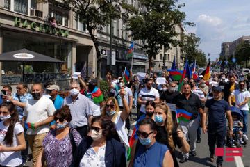 Protest action against Armenian military provocation held in Dusseldorf, Germany - PHOTO