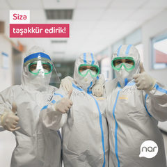 <font color=red>®</font> "Nar" koronavirusla mübarizə aparan həkimlərə rabitə dəstəyini davam etdirir