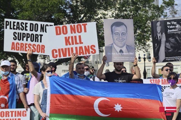 В Вашингтоне проходит акция поддержки азербайджанской армии - ФОТО - ВИДЕО