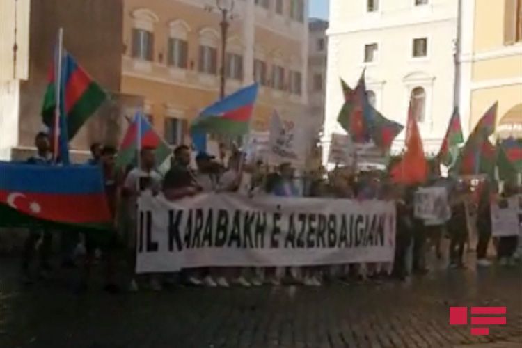 Очередная акция протеста против провокации Армении прошла в Риме  - ФОТО - ВИДЕО