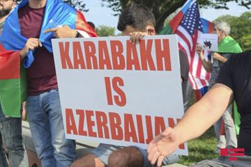 A rally in support of the Azerbaijani Army is being held in Washington - PHOTO - VIDEO
