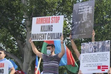 A rally in support of the Azerbaijani Army is being held in Washington - PHOTO - VIDEO
