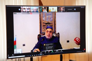 QMİ sədri “Böhran vəziyyətində dini liderlərin rolu” mövzusunda virtual Forumda iştirak edib