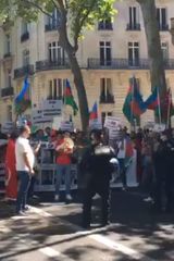 Ermənistanın Parisdəki səfirliyi qarşısında etiraz aksiyası keçirilib - YENİLƏNİB - FOTOSESSİYA