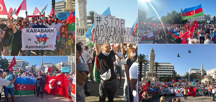 Rally in support of Azerbaijan held in Turkey