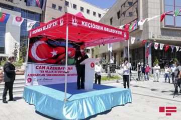 Türkiyədə Azərbaycana dəstək məqsədilə keçirilən aksiyalar davam edir - FOTO